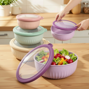Prism Round Containers Bowl With Lid 5 Pcs Set OVEN SAFE