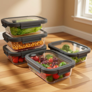 Prism Square Containers With Lid 5 Pcs SET OVEN SAFE